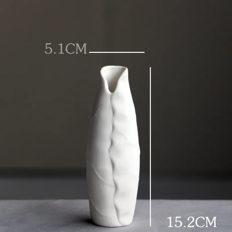 new arrival handmade white flower vase ceramic for home decor