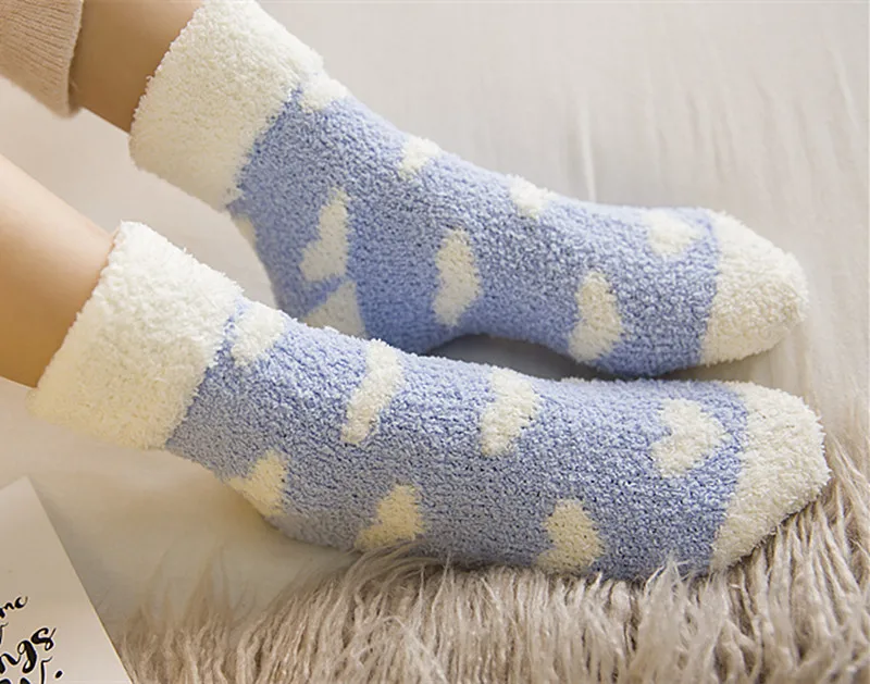 
Cheaper Ladies Girls Sleeping Socks Fashion Winter Corduroy Socks Winter Women Warm Towel Thicker Socks 