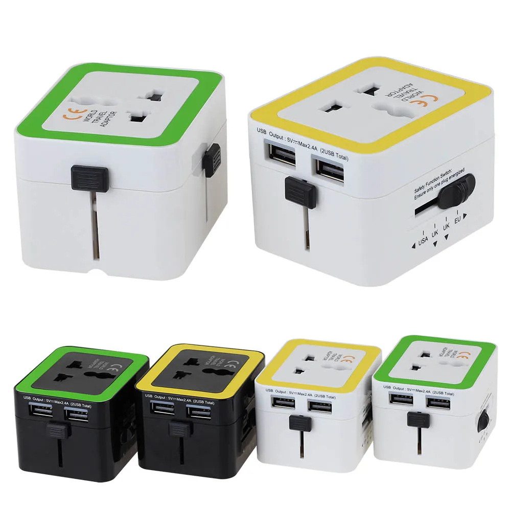 Universal Adapter plug with usb port 5v, 2.4A  UK/US/AU/EU