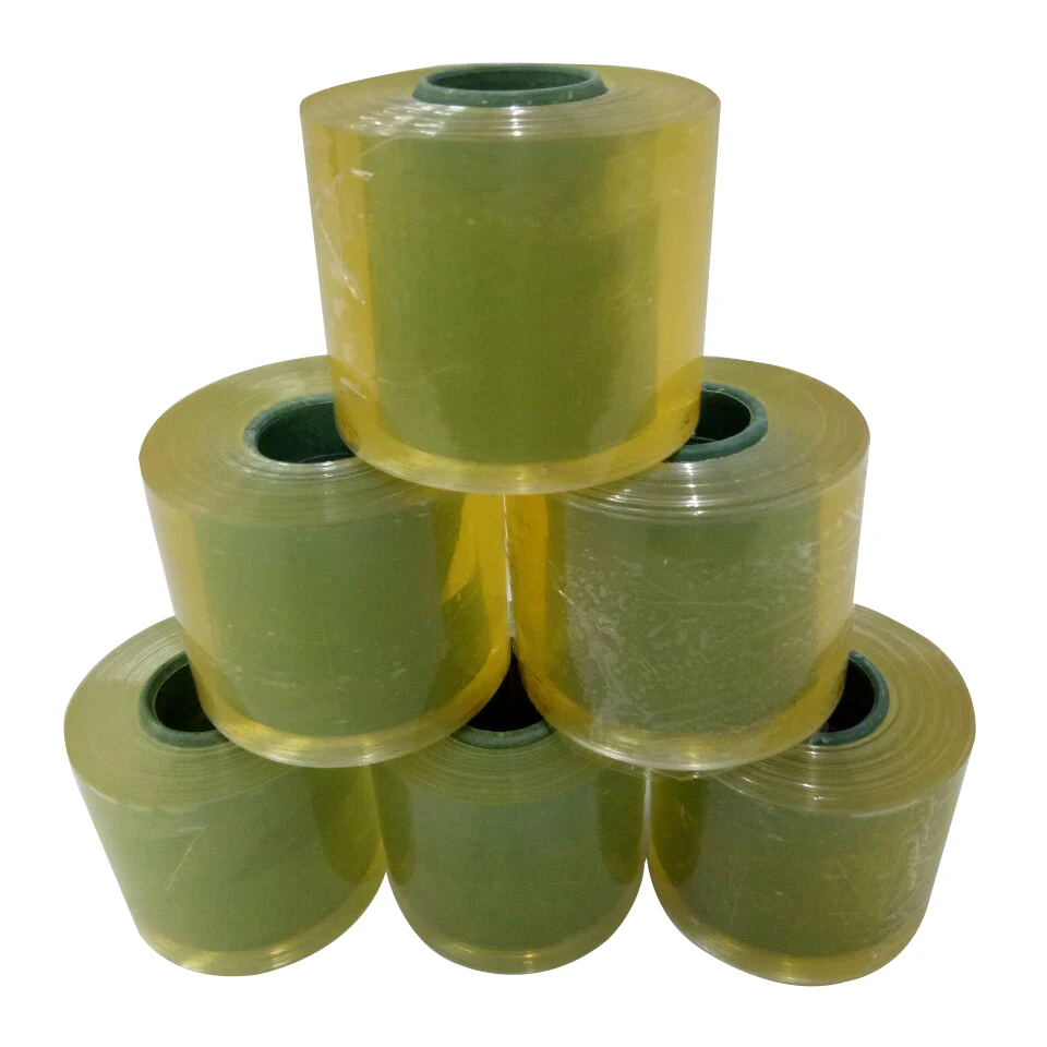 Made In China High Clear 60mm*30 micron Self Adhesive PVC Film Imported For Wire Wrapping
