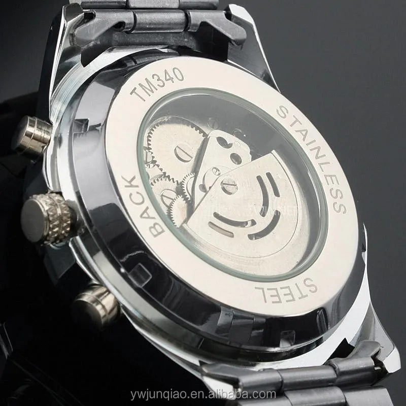 
Winner Brand Man Mechanical Watches Skeleton Stainless Steel Man Watch Automatic Movement 