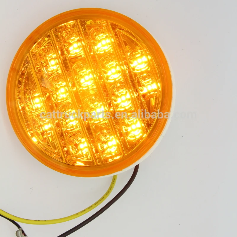 
round amber led light truck hamburger tail stop brake reverse light lamp 12v 24v 14 led rear turn signal light lamp for truck 