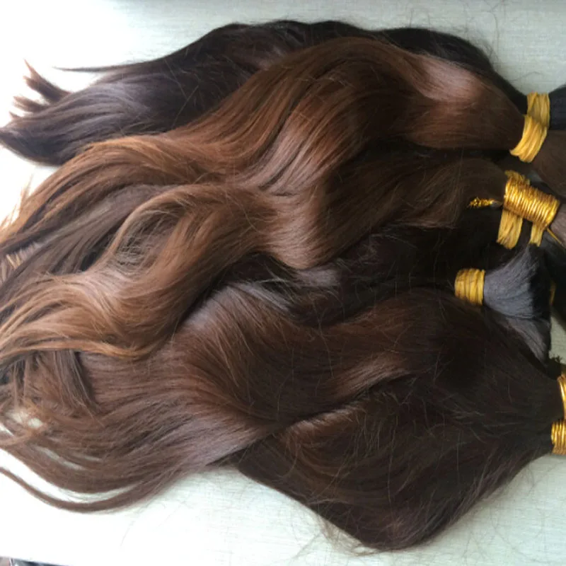 100% cheap russian federation hair bulk light brown color