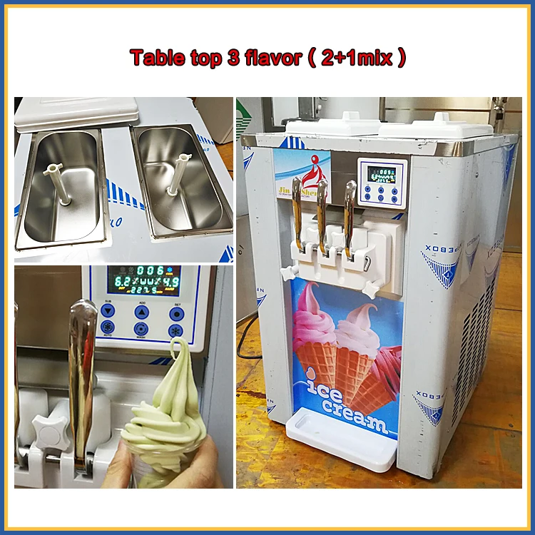 Continuous Dispensing Big Capacity 60 Liter 6 Flavor Commercial Frozen Yogurt Soft Serve Ice Cream Maker Making Machine For Sale