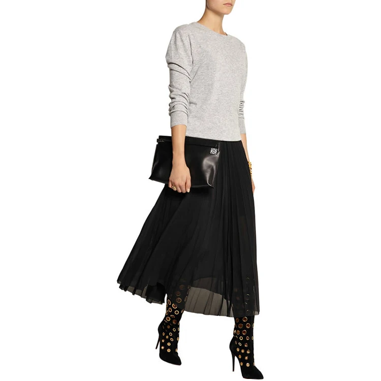 Stylish ladies women pointed toes evening dress pumps suede metal hole thigh high boots