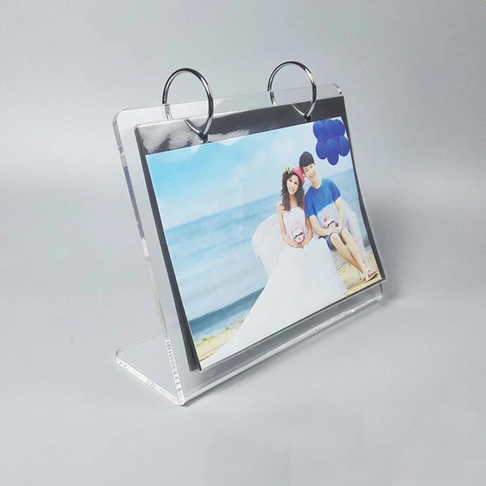Acrylic Desktop Calendar Holder Plastic Acrylic Calendar Frames Holder Acrylic Display Stand