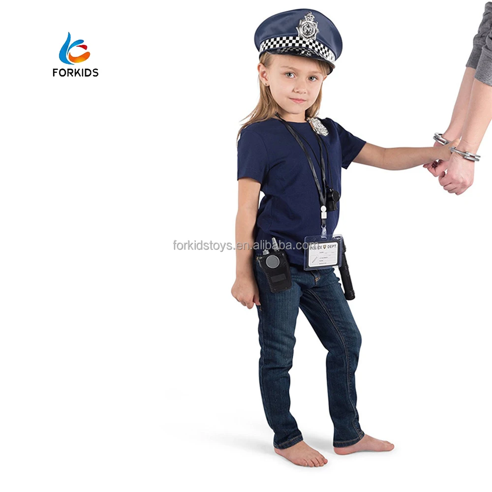 Unique Halloween plastic police toys for kids,kids police play set role play toy10pcs