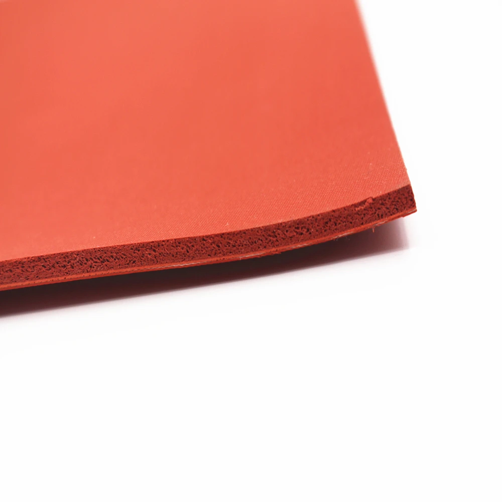 Red Silicone Sponge Adhesive Backed Waterproof Foam Rubber Foam Sheets Insulation Roll Sheet 1mm