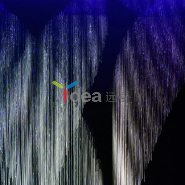 make outdoor indoor use digital rain water curtain with pattern and words