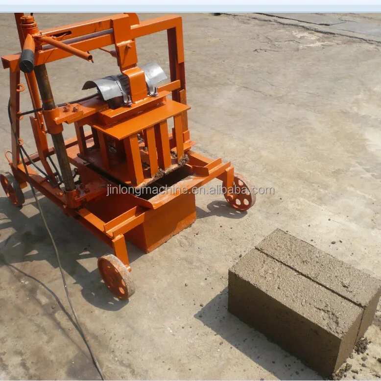 very small and mobile brick making machinery QT2-45,mini production line for factory,made in china
