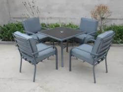 2022 High quality outdoor furniture New style cheapest modern Fabric  Metal leg outdoor Garden chairs Wholesale