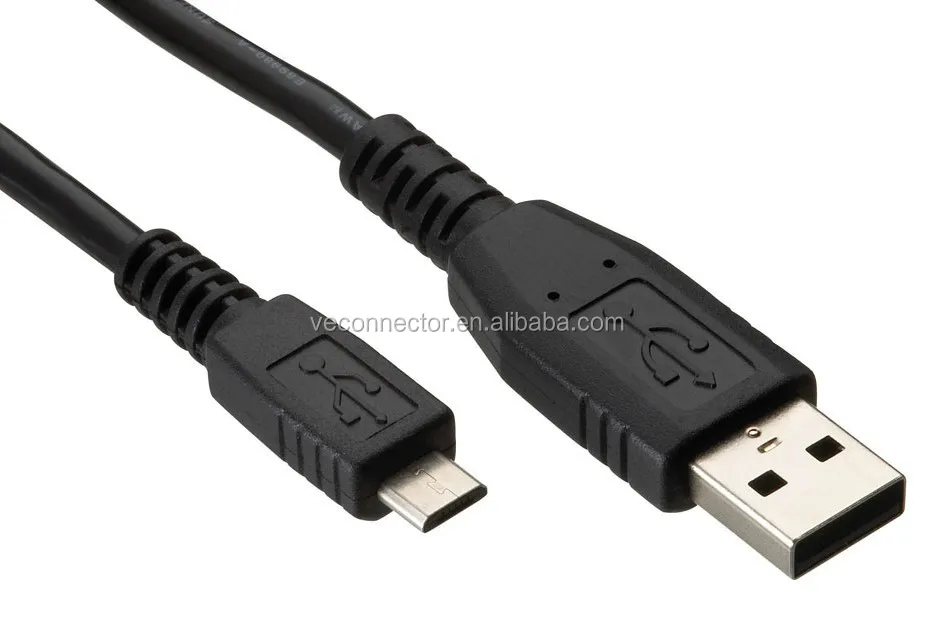 black Micro USB BM to AM charge cable,use for mobile phone