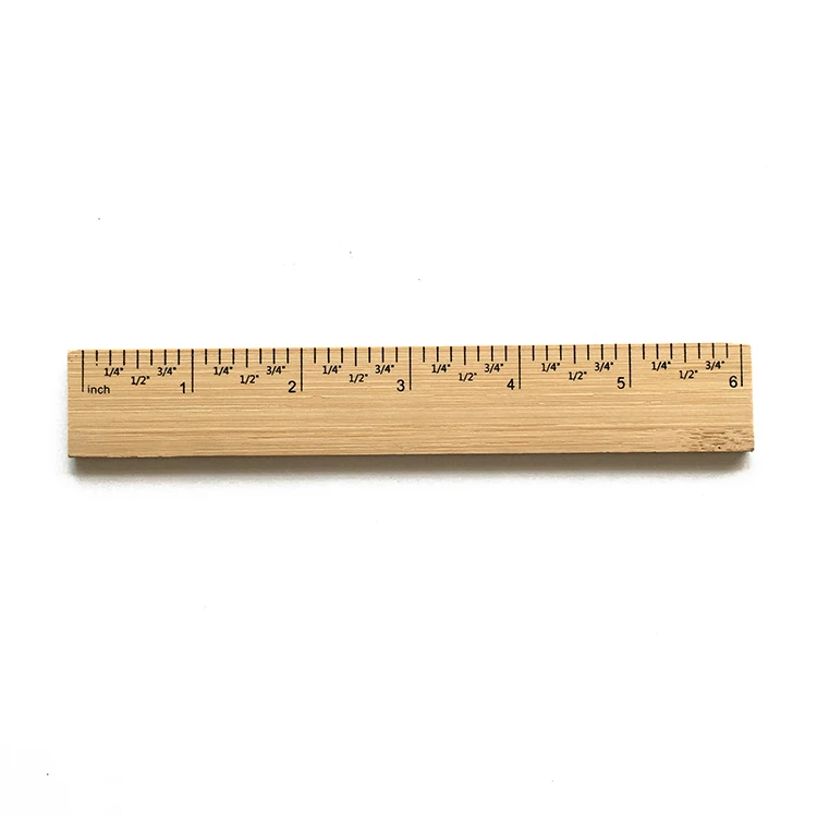 Hot sale 6 Inch Student bamboo Rulers school Office Measuring Ruler