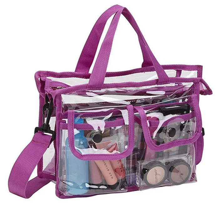 PVC Waterproof Transparent Travel Cosmetic Tote Bag