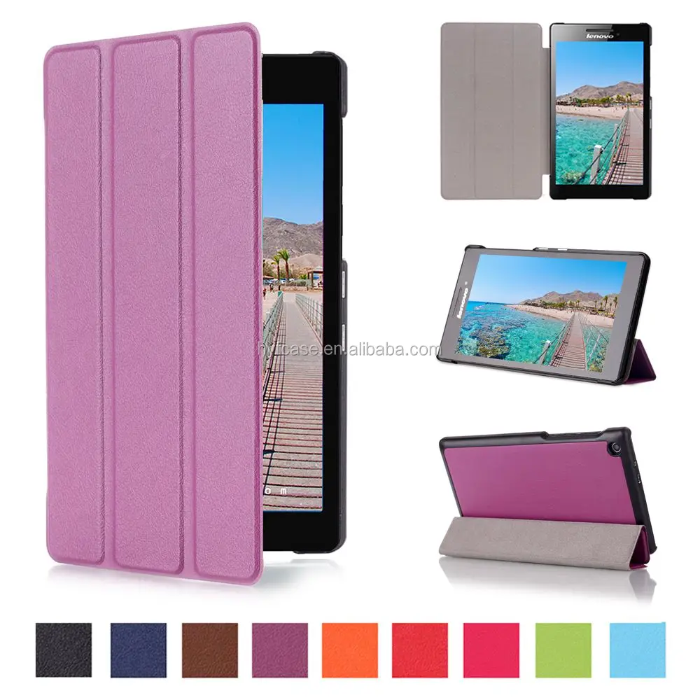 
Tri Folding Smart Leather Tablet Case with auto-sleep/wake function Cover for Lenovo TAB 2 A7-20F 7.0 inch 