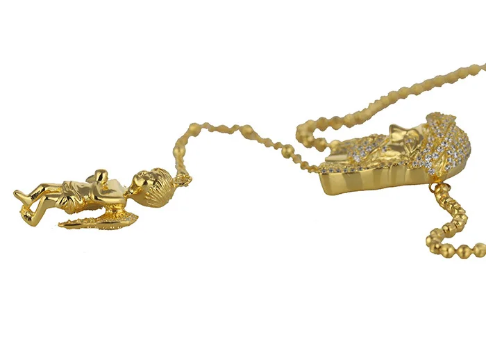 New fashion jewelry hip hop Jesus angel rosary pendant necklace