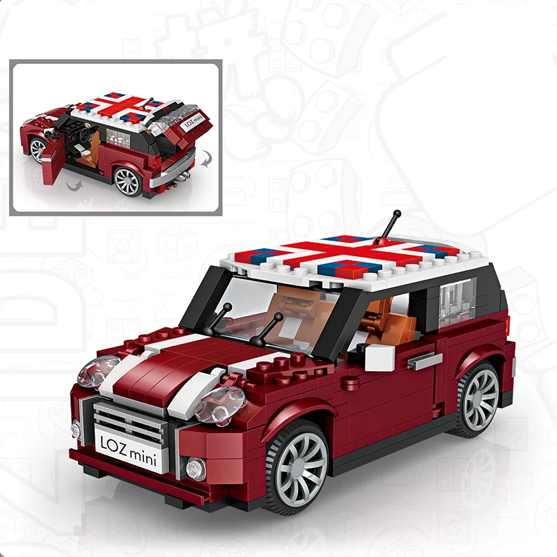 Мини Купер нано строительные блоки модель автомобиля