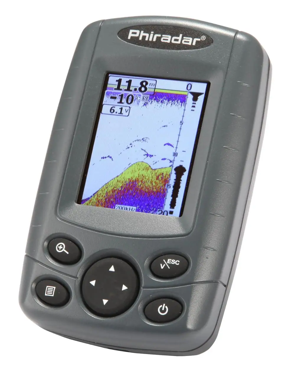 Phiradar FF188N Portable Smart Fish Finder with High Definition LCD Display for all fishing types