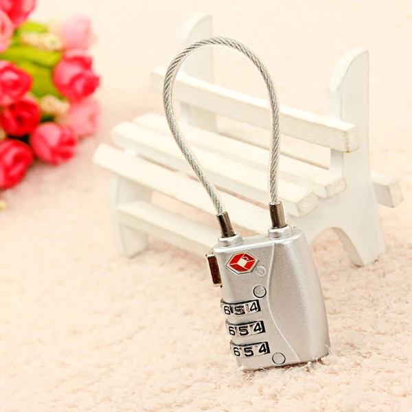 TSA-719 hot selling 3 digits luggage wire lock