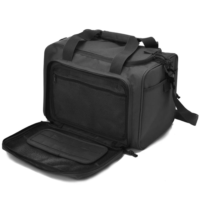 Multi-pockets Deluxe Range Duffle Bags Black, Tactical Shooting Range Bag