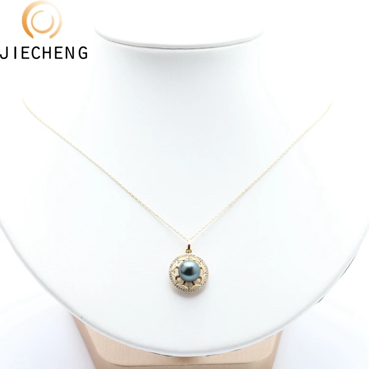 Very beautiful Tahiti pearl pendant charm design silver 925 pearl round pendant designs gold