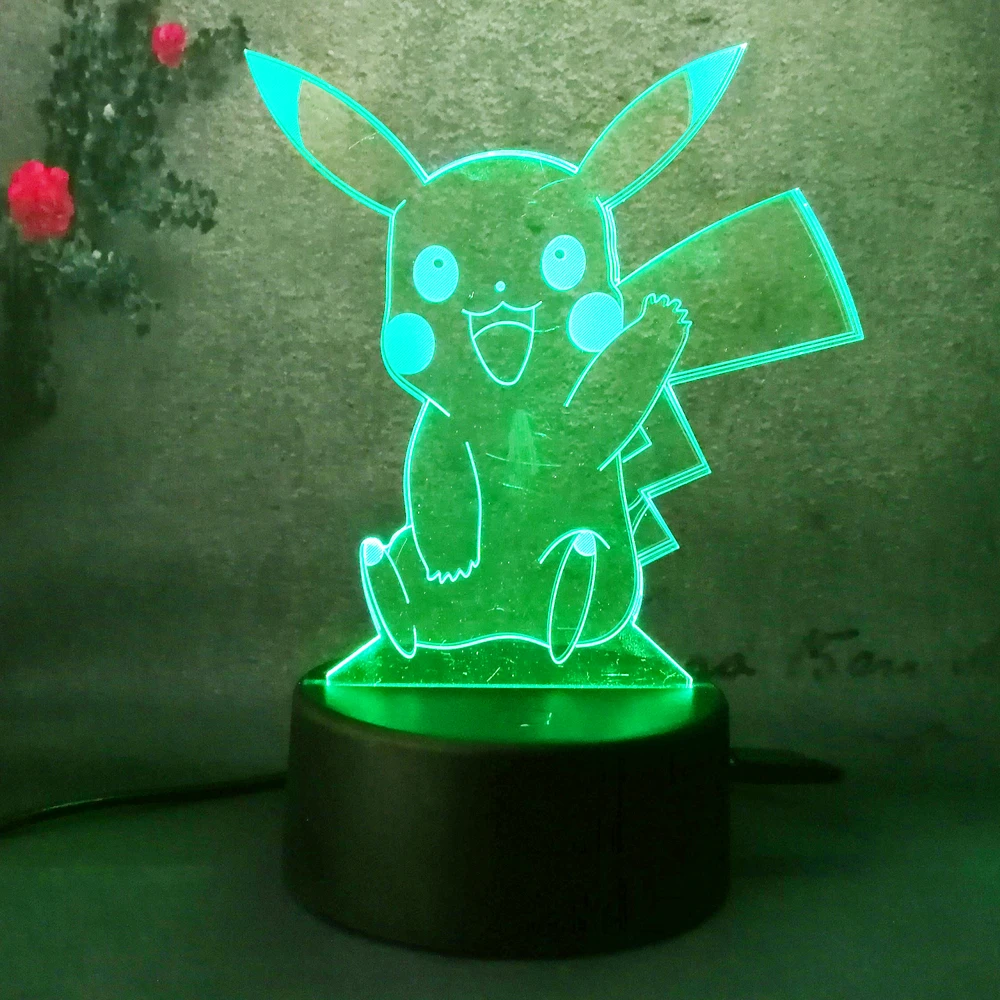 3D Touch Game Pokemon Go Action Figure Led light Creative Atmosphere Lamp Jenny Tortoise 7 color change modern lamp  Home Decor