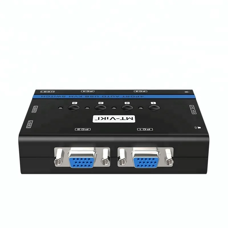 
4X1 4 Port Auto Vga Usb Kvm Switch With Audio 