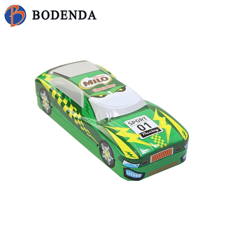 Metal car shape school pencil case tin box