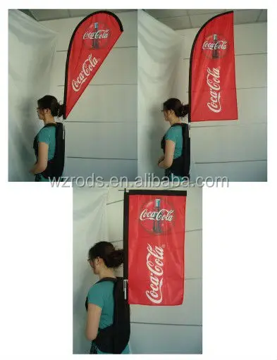 
Walking Backpack Flags And Banners 