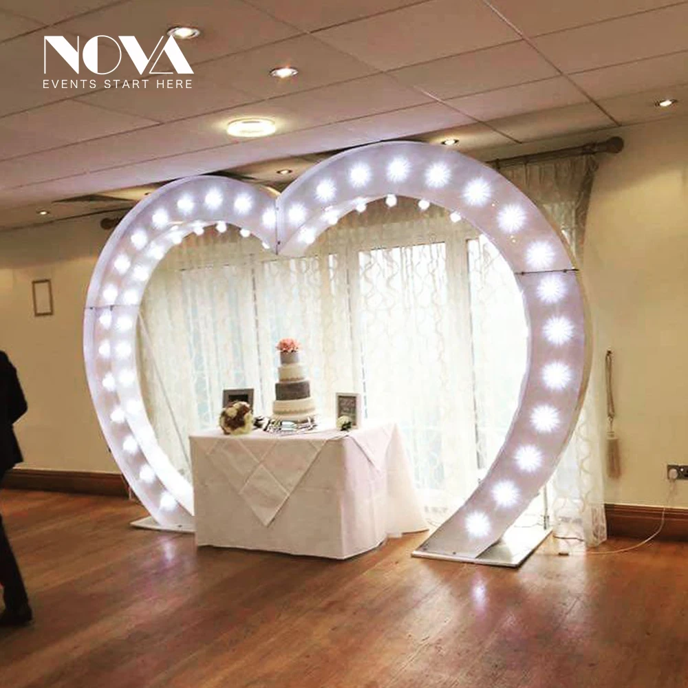 2021 Led Heart Arch For Wedding Decoration/ Heart Shaped Archway