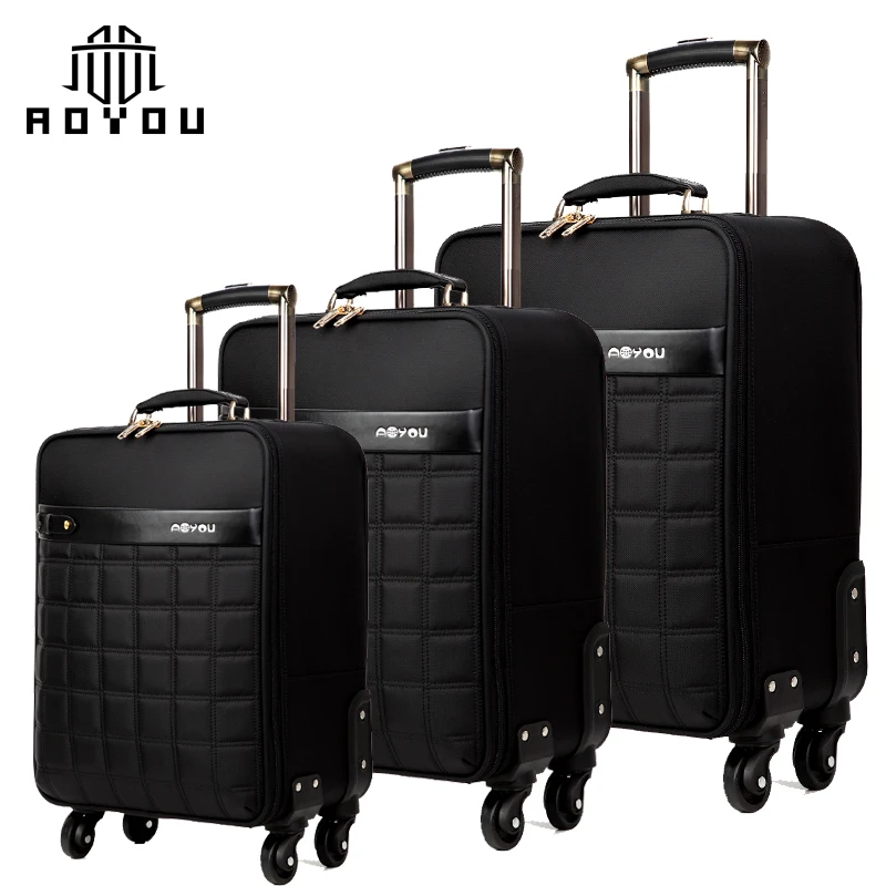 
3pcs 16/20/24 inch new travel trolley luggage sets suitcase carry bag soft nylon luggage 