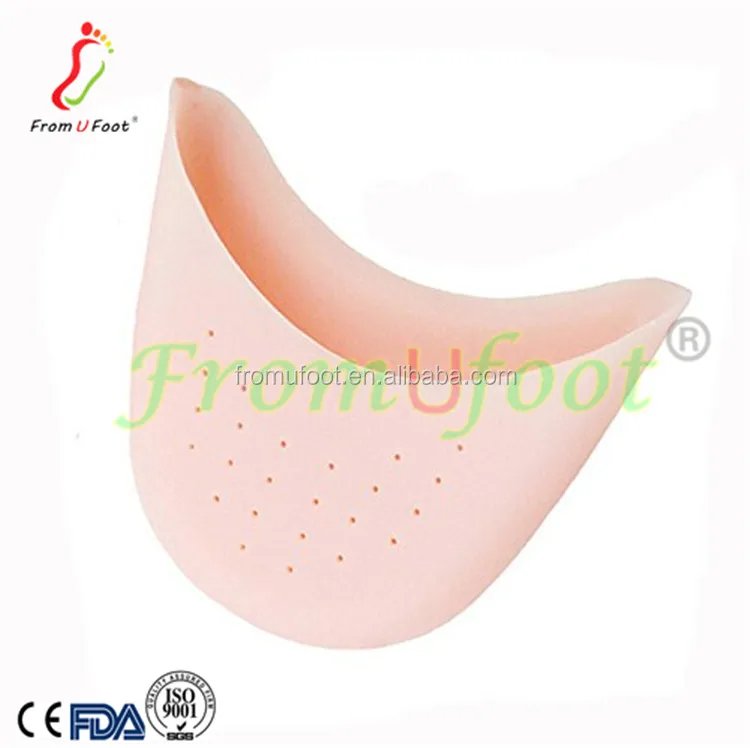 ZRWC11B Toe Sleeve Metatarsal Pads, Silicone Gel Ballet Pointe Dance Athlete Shoe Pads