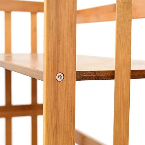 Bookcase Multifunctional Storage Rack 5 Tier Bookshelf Bamboo Natural