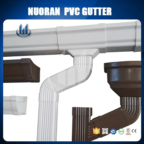 rectangular black plastic pvc rain gutter,guttering price per meter