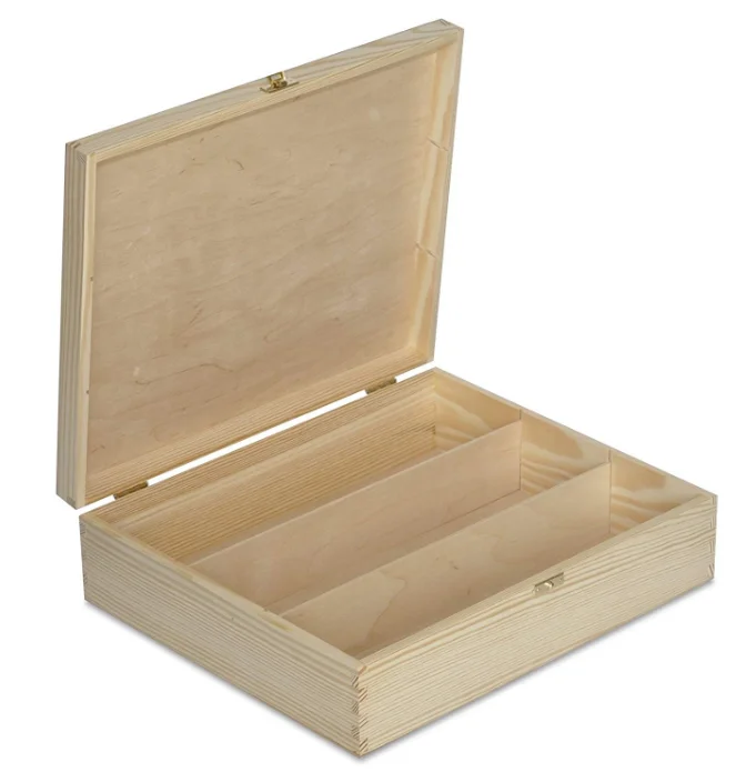 
Hot sale hinge 3 bottles wooden wine gift box 