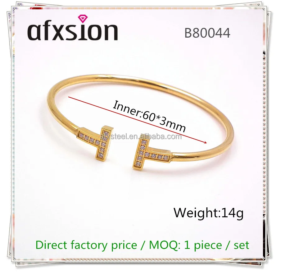 Luxury Europe Design Balance Bracelet Stainless Steel Metal Bangles For Women Jewelry