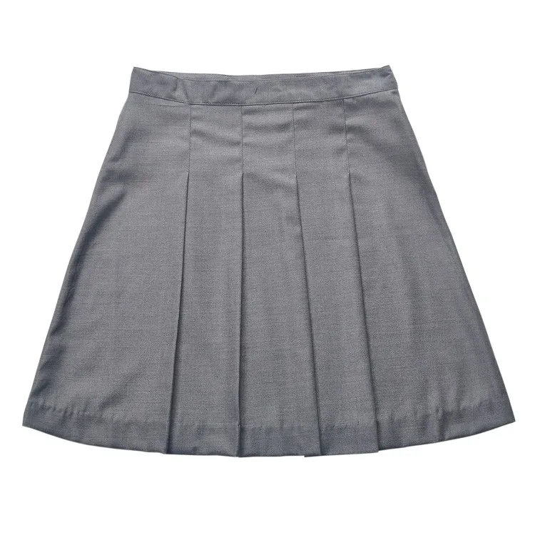 T R Adults Girls School Uniform Pleated Skirt
