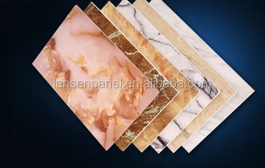 high glossy for wall decoration pvc uv marble sheet PVC marble panel