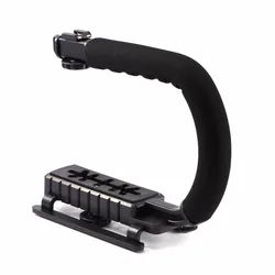 Kaliou H001 Hot Sale Single Handgrip DV C/U type Universal Smartphone Camera Handle Stabilizer Mount flash bracket U type