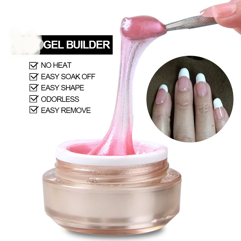 2024 Newest UV Hard Gel Nails Finger Prolong Easy Soak off UV Led thick nail hard Gel Nail Extension Gel