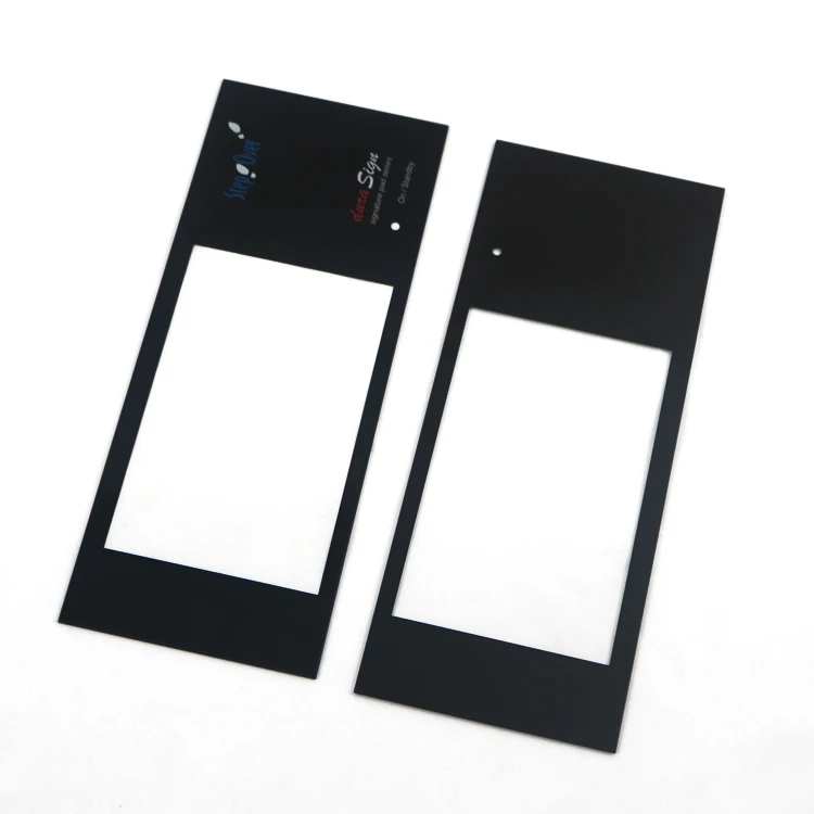Flexible touch screen tempered panel glass with silk print