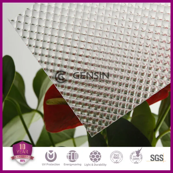 
Prism Pattern Light Diffusion Polycarbonate Sheet Opal High Light Transmission 4mm 