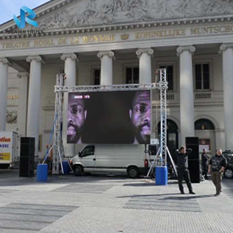 № Tvu сертифицированных открытый мероприятие этап фоне фермы алюминия, наружная реклама фермы