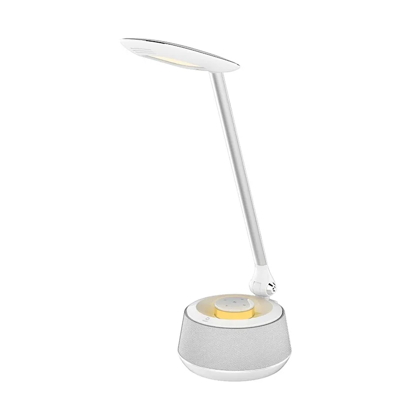Современный дизайн Светодиодная настольная лампа с беспроводной динамик регулируемой яркостью USB зарядное устройство для