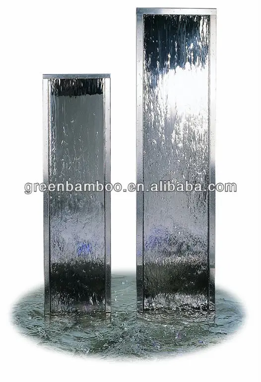 Factory price best sale indoor decoration stainless steel glass waterfall and fountains for home