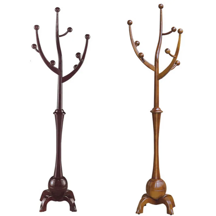 Western DIY Solid Wood Standing Suit Hanger Stand Coat Rack