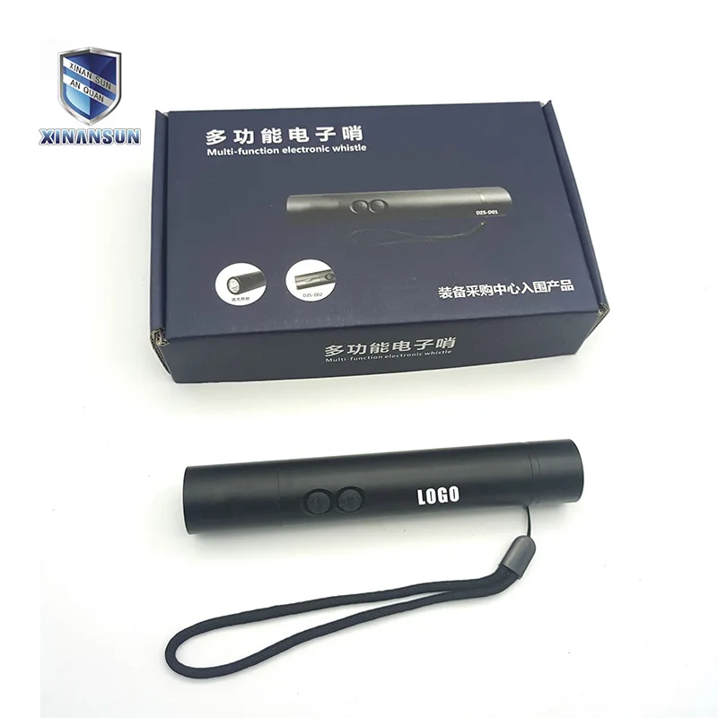 outdoor emergency usage rechargeable whistle with flashlight function