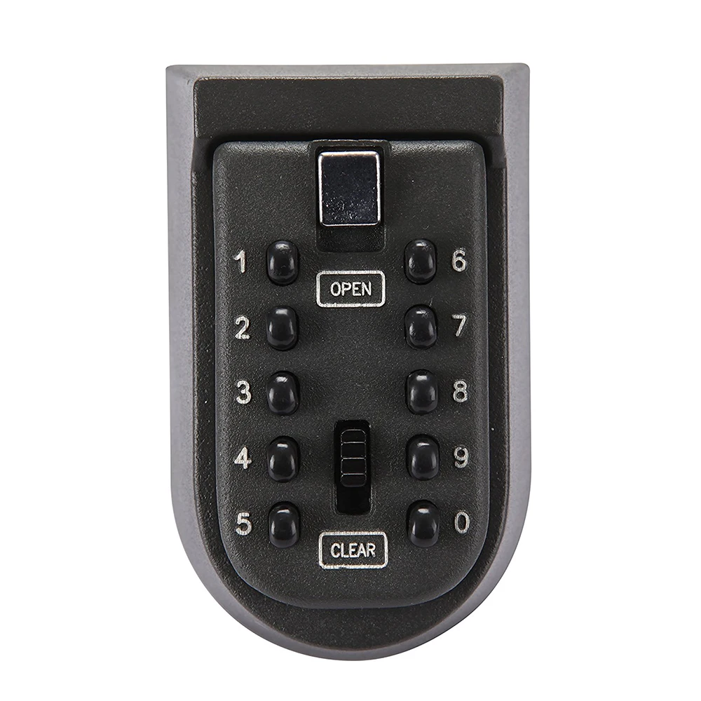 10-Digit Push Button Wall Mount Key Storage Box Combination Lock Zinc Alloy with Keys Security Organizer Boxes