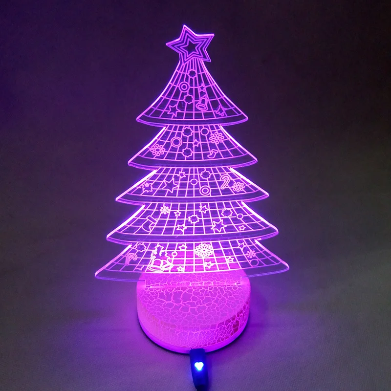 JM-3D11 Yiwu Jiumei Christmas Tree LED 3D Night  Light