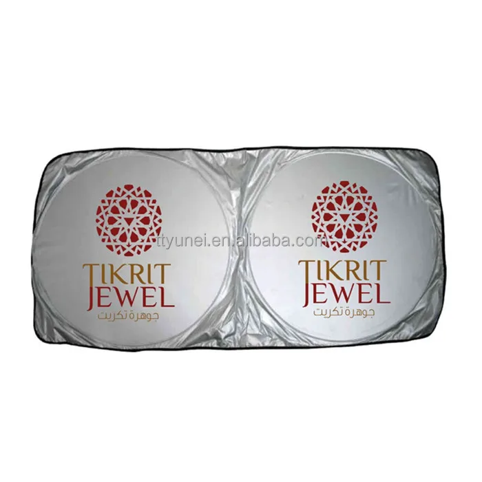 Top selling front car sunshade 240T polyester with silver coating park shade